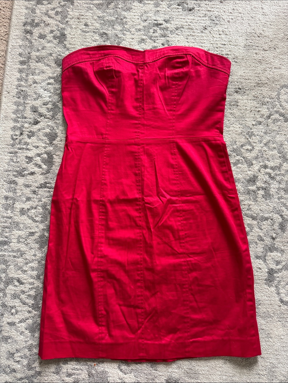 Forever 21 Strapless Red Fitted Sheath Dress